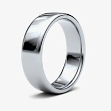  Argentium 6mm Court Wedding Band Ring 6GMS-ARG