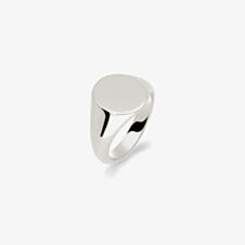 Argentium Maidens Oval Medium Signet Ring  MOM-ARG-MED