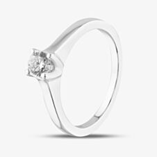 14ct White Gold Certified Lab Grown 0.33ct Brilliant Cut Diamond Solitaire Ring LGR20570-33 M (WG)