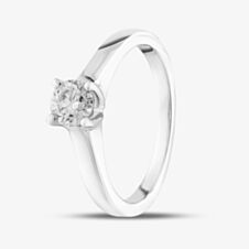 Pure Brilliance 14ct White Gold Certified Lab Grown 0.50ct Brilliant Cut Diamond Solitaire Ring LGR20570-50 M (WG)