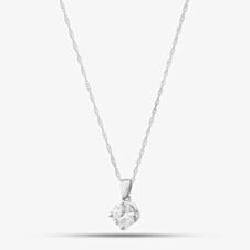 9ct White Gold Lab Grown 0.50ct Brilliant Cut Diamond Necklace LGP3119-50AN (WG)