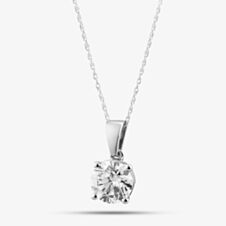 Pure Brilliance 9ct White Gold Certified Lab Grown 2.00ct Brilliant Cut Diamond Pendant Necklace LGP3119-200 (WG)
