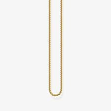 THOMAS SABO Venezia 18ct Gold Plated Box Chain KE1106-413-12