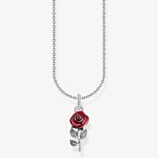 THOMAS SABO Silver Red Rose Pendant Necklace KE2219-664-10-L45