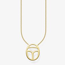 THOMAS SABO Gold Plated Scarab Symbol Necklace KE1522-413-12-L45V