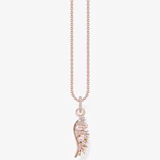 THOMAS SABO Rose Gold Feather Necklace KE2168-323-9-L45V