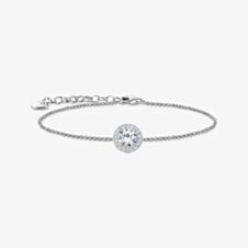 THOMAS SABO Sterling Silver Chain Halo Pendant Bracelet A2166-051-14-L19V