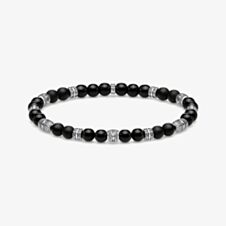 THOMAS SABO Lucky Charm Black Obsidian Bracelet A1924-704-11