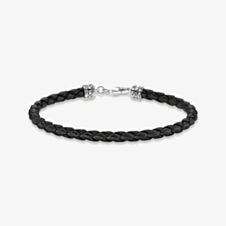 THOMAS SABO Black Leather Braided Bracelet A2011-682-11