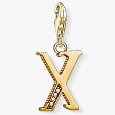 THOMAS SABO Gold Plated Cubic Zirconia X Charm 1630-414-39