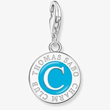 THOMAS SABO Silver Charmista Coin Blue Member Charm 2098-007-17