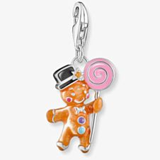 THOMAS SABO Silver Brown Enamel Gingerbread Man Charm 2064-691-7