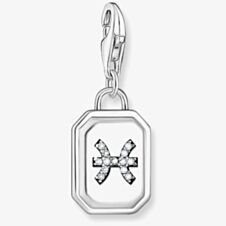 THOMAS SABO Silver Octagonal Cubic Zirconia Pisces Charm 2142-643-21