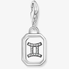 THOMAS SABO Silver Octagonal Cubic Zirconia Gemini Charm 2145-643-21