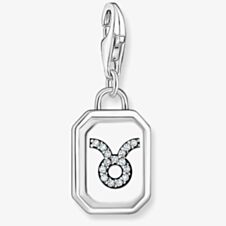 THOMAS SABO Silver Octagonal Cubic Zirconia Taurus Charm 2151-643-21