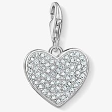 THOMAS SABO Sterling Silver Pave Heart Charm 1570-051-14