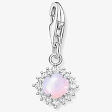 THOMAS SABO Sterling Silver Opal-Imitation Charm Pendant 1866-166-7