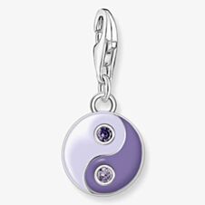 THOMAS SABO Silver & Purple Multi-Stone Yin Yang Charm 1918-041-13