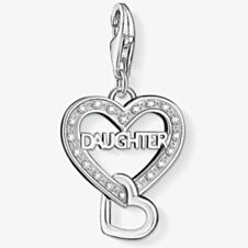 THOMAS SABO Silver Daughter Pave Heart Charm 1267-051-14