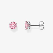THOMAS SABO Sterling Silver Pink Zirconia Stud Earrings H2301-051-9