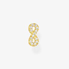 THOMAS SABO 18ct Yellow Gold Plated & Cubic Zirconia Infinity Single Stud Earring H2216-414-14