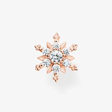 THOMAS SABO Rose Gold Plated Snowflake Single Stud Earring H2260-416-14