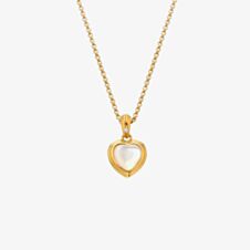 Hot Diamonds X Jac Jossa Golden Edit Pearl Heart Pendant Necklace DP1000
