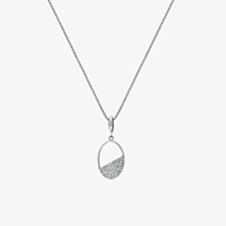 Hot Diamonds Horizon White Topaz Oval Pendant DP767