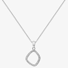Hot Diamonds Behold White Topaz Statement Necklace DP829