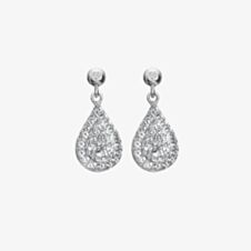 Hot Diamonds Glimmer Silver Topaz Diamond Dropper Earrings DE735