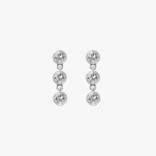 Hot Diamonds Tender White Topaz Triple Drop Earrings DE585
