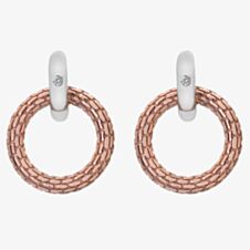 Hot Diamonds Woven Two Colour Open Circle Earrings DE692
