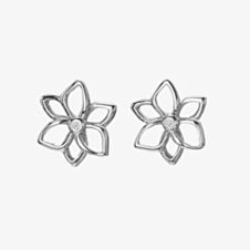 Hot Diamonds Amulet Silver Flower Stud Earrings DE711