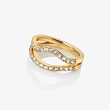 Hot Diamonds X Jac Jossa Extravagance Large Double Ring DR223