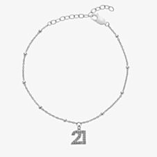 Hot Diamonds Silver Whisper Sterling Silver 21st Birthday Bracelet SWB002