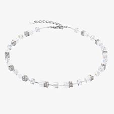 Coeur De Lion Ladies GeoCUBE Iconic Nature White Crystal Necklace 3018/10-1417