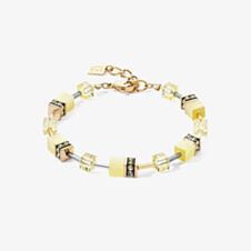 Coeur De Lion GeoCUBE Iconic Gold Tone Mono Gold Bracelet 4020/30-0120