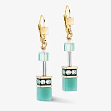 Coeur De Lion GeoCUBE Iconic Mono Green Dropper Earrings 4020/20-0533