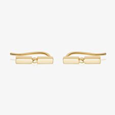 Daisy London Stacked Gold Plated Crawler Bar Earrings EB8011_GP