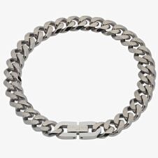 Unique Stainless Steel Matte Polished Filed Curb Bracelet LAB-126/21CM