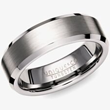 Unique Mens Tungsten Carbide Matte 7mm Ring TUR-139