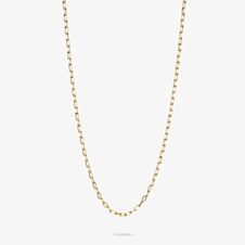 THOMAS SABO Charm Club Connect Gold Plated 45cm Paperclip Oval Link Necklace KE2328-413-39-L45v