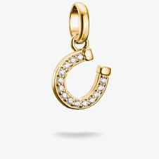 THOMAS SABO Charm Club Connect Gold Plated Cubic Zirconia Horseshoe Charm CC1280-414-14