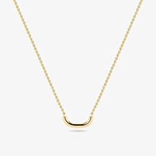 Sif Jakobs Gold Plated Capriana Pianura Curve Bar Necklace SJ-N2600-YG