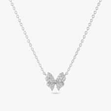 Sif Jakobs Sterling Silver Farfalla Cubic Zirconia Butterfly Necklace SJ-N2700-CZ