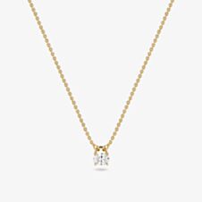 Sif Jakobs Gold Ovale Cubic Zirconia Necklace SJ-N2744-CZ-YG