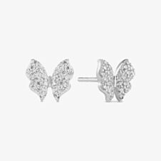 Sif Jakobs Sterling Silver Farfalla Cubic Zirconia Butterfly Stud Earrings SJ-E2700-CZ