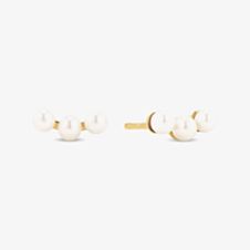 Sif Jakobs Gold Plated Perla Three Pearl Studs Earrings SJ-E2733-P-YG