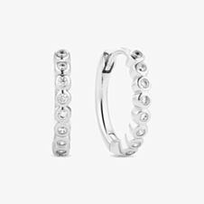 Sif Jakobs Sterling Silver Sarzana Cubic Zirconia Huggies Earrings SJ-E2750-CZ