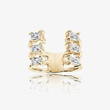 Sif Jakobs Gold Plated Antella Baguette Grande Ring SJ-R014-CZ(YG)/58